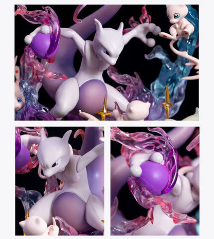 Pokemon Evolution LED Anime Figures, PVC Statue Model Toy Collections 20-35cm