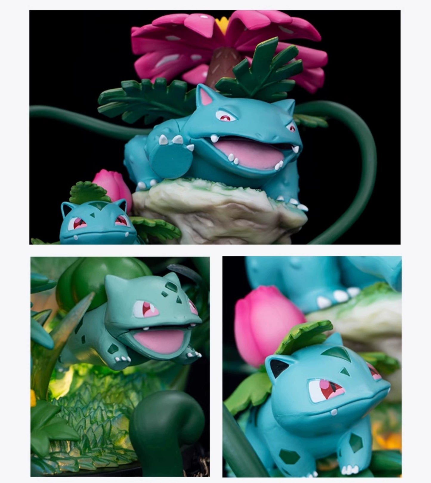 Pokemon Evolution LED Anime Figures, PVC Statue Model Toy Collections 20-35cm
