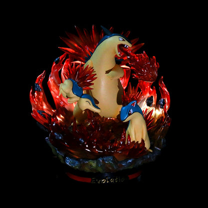 Pokemon Evolution LED Anime Figures, PVC Statue Model Toy Collections 20-35cm