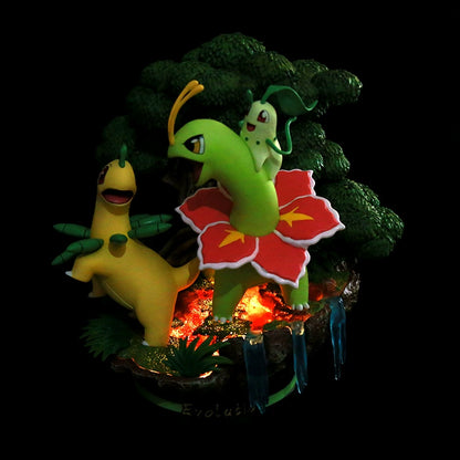 Pokemon Evolution LED Anime Figures, PVC Statue Model Toy Collections 20-35cm