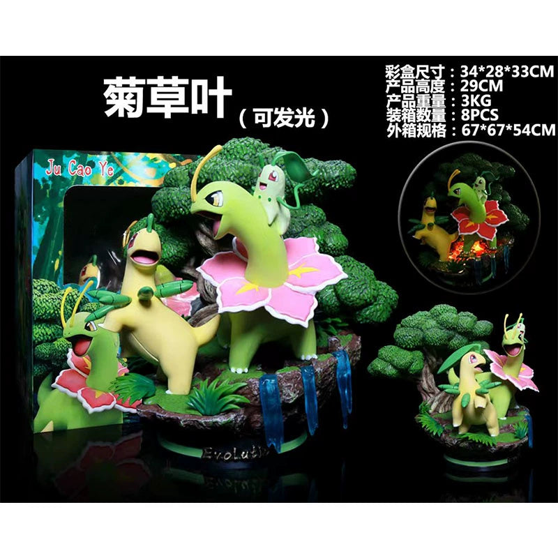 Pokemon Evolution LED Anime Figures, PVC Statue Model Toy Collections 20-35cm