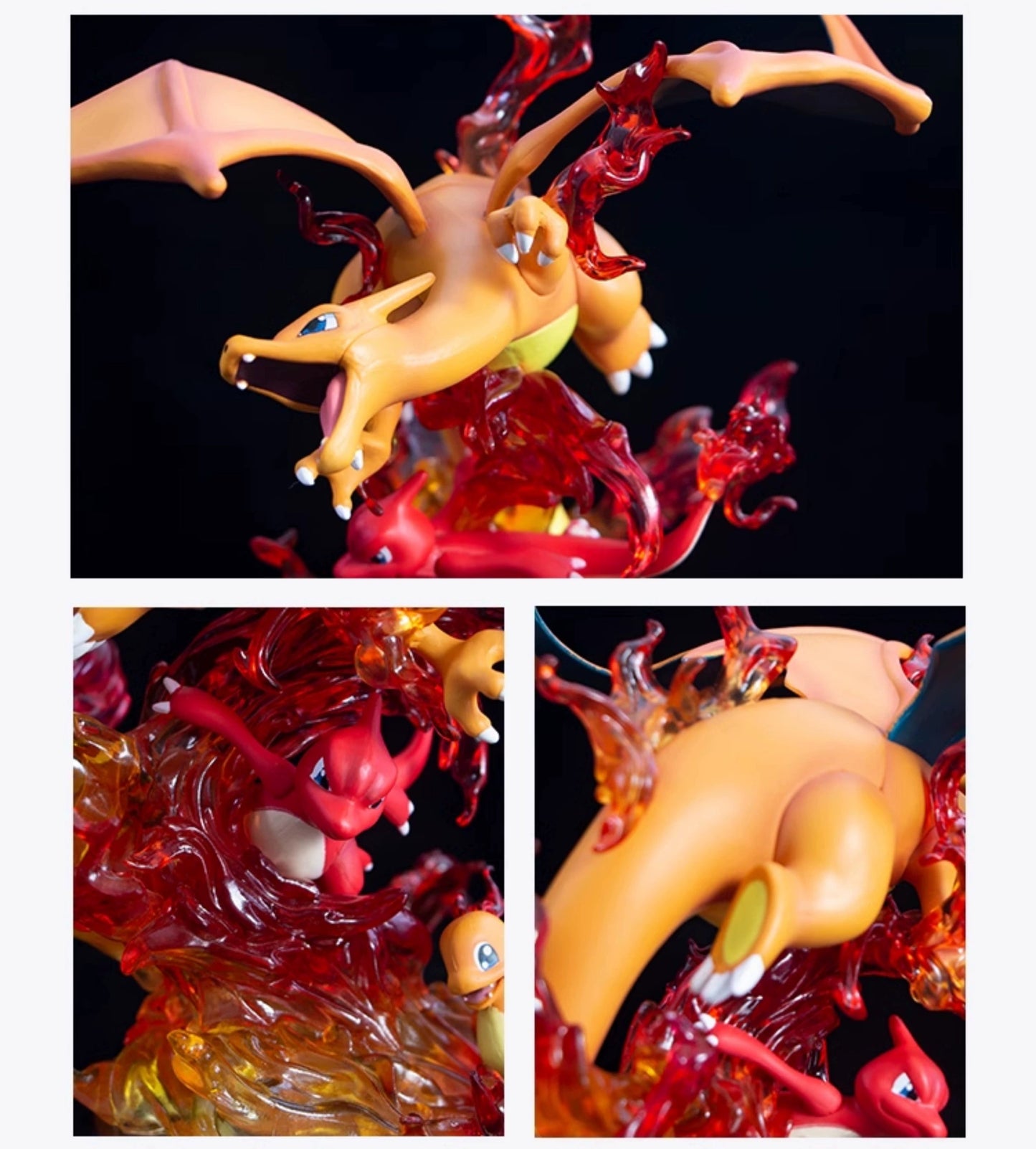 Pokemon Evolution LED Anime Figures, PVC Statue Model Toy Collections 20-35cm
