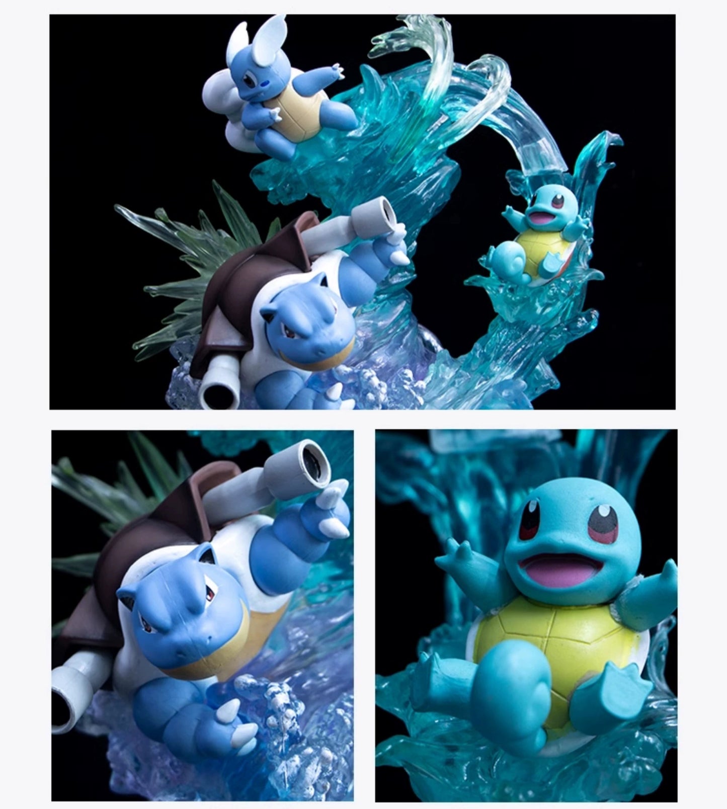 Pokemon Evolution LED Anime Figures, PVC Statue Model Toy Collections 20-35cm