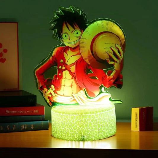 One Piece Anime Figures 3D Lamp PVC Action Collection Model Toys LED Night Light - CLOUDANIMESTUDIO