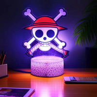 One Piece Anime Figures 3D Lamp PVC Action Collection Model Toys LED Night Light - CLOUDANIMESTUDIO