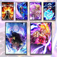 One Piece Anime Self-adhesive Poster, Anime Wall Art Wallpaper Home Decoration Painting Wall Art For Bedroom - CloudAnimeStudio