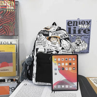 One Piece Luffy Printing Backpack Bags Anime School Bag Student Schoolbag For Men and Women - CLOUDANIMESTUDIO