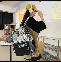 One Piece Luffy Printing Backpack Bags Anime School Bag Student Schoolbag For Men and Women - CLOUDANIMESTUDIO
