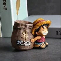 One Piece Monkey D. Luffy Pen Holder Anime Figure, Peripheral Kawaii Cute Chibi Decoration Desk - CloudAnimeStudio