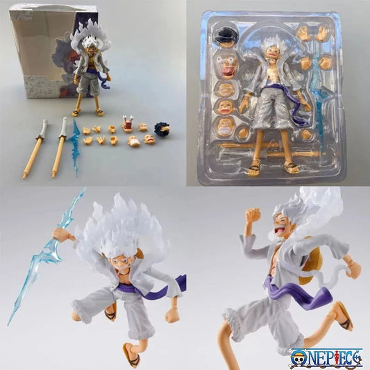 One Piece Monkey D. Luffy Anime Figure Gear Fifth Sun God Nika Luffy Action Figurines 16 CM - CLOUDANIMESTUDIO