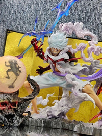One Piece Nika Luffy Figure Luffy Sun God Gear 5 Anime Figurines With Light Ball 28 cm - CLOUDANIMESTUDIO
