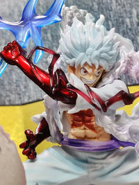 One Piece Nika Luffy Figure Luffy Sun God Gear 5 Anime Figurines With Light Ball 28 cm - CLOUDANIMESTUDIO