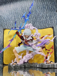 One Piece Nika Luffy Figure Luffy Sun God Gear 5 Anime Figurines With Light Ball 28 cm - CLOUDANIMESTUDIO