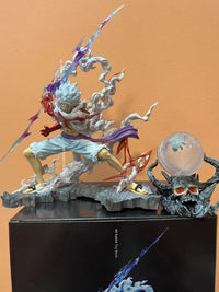 One Piece Nika Luffy Figure Luffy Sun God Gear 5 Anime Figurines With Light Ball 28 cm - CLOUDANIMESTUDIO