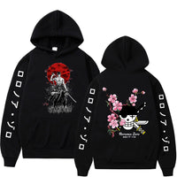One Piece Roronoa Zoro Hoodies, Japanese Anime Hoodies Men's Casual Fashion Hoody Sweatshirt Male Top - CloudAnimeStudio