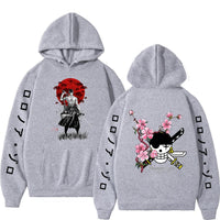One Piece Roronoa Zoro Hoodies, Japanese Anime Hoodies Men's Casual Fashion Hoody Sweatshirt Male Top - CloudAnimeStudio