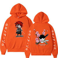 One Piece Roronoa Zoro Hoodies, Japanese Anime Hoodies Men's Casual Fashion Hoody Sweatshirt Male Top - CloudAnimeStudio