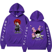 One Piece Roronoa Zoro Hoodies, Japanese Anime Hoodies Men's Casual Fashion Hoody Sweatshirt Male Top - CloudAnimeStudio