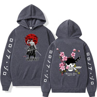 One Piece Roronoa Zoro Hoodies, Japanese Anime Hoodies Men's Casual Fashion Hoody Sweatshirt Male Top - CloudAnimeStudio