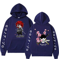 One Piece Roronoa Zoro Hoodies, Japanese Anime Hoodies Men's Casual Fashion Hoody Sweatshirt Male Top - CloudAnimeStudio