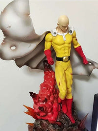 One Punch Man Figurine Saitama Caped Baldy PVC Action Figures Collectible Oversized 43 cm - CloudAnimeStudio