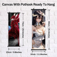 Overlord Anime Canvas Wall Art, Hanging Scrolls Digital Painting Print Posters - CloudAnimeStudio