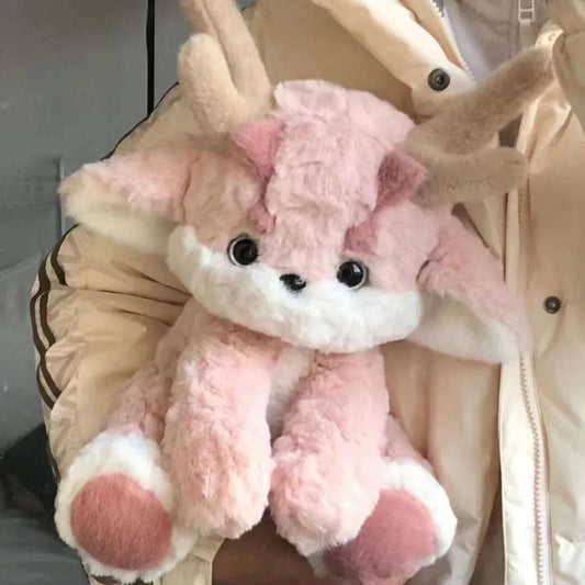 Pink Dragon With Antlers Plushie CLOUDANIMESTUDIO