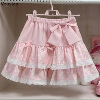 Pink Polka Dot Ruffle Skirt