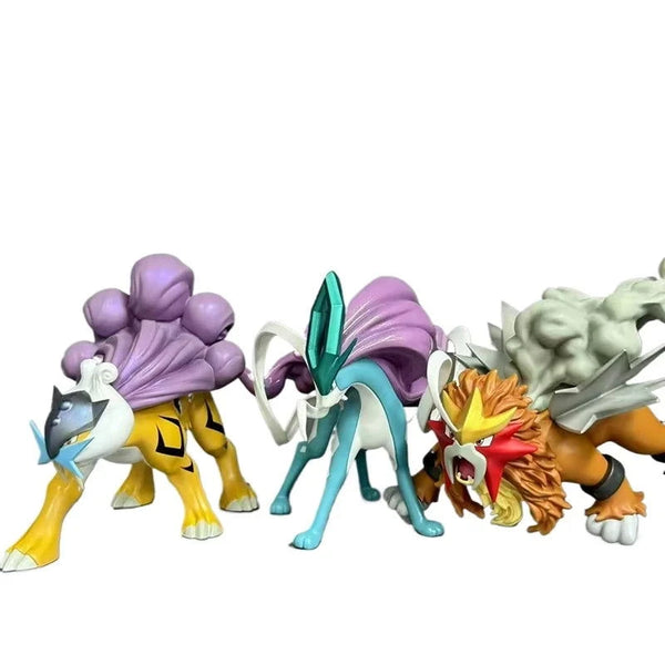 Pokemon Legendary Beasts Anime Figure Pokemon Action Figurines PVC Statue Collectible Toy - CLOUDANIMESTUDIO