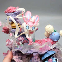 Pokemon Sylveon Anime Figures, Eevee Island Action Figurines PVC Statue Desk Decor 20 cm - CloudAnimeStudio