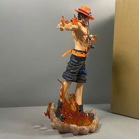 Portgas D. Ace Figure, Iconic Anime Cross Pose One Piece Action Figurines PVC Statues Collectible 28 cm - CloudAnimeStudio