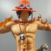 Portgas D. Ace Figure, Iconic Anime Cross Pose One Piece Action Figurines PVC Statues Collectible 28 cm - CloudAnimeStudio
