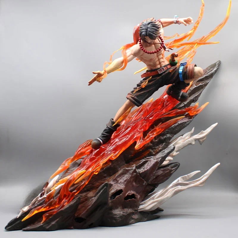 Portgas D. Ace One Piece Figurine, Anime Action Figures PVC Large Statue Collection 48cm - CloudAnimeStudio