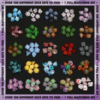 Premium Mystery Dice - A Full Set of Dice Plus Pin and Sticker CLOUDANIMESTUDIO