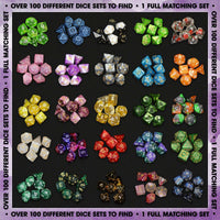 Premium Mystery Dice - A Full Set of Dice Plus Pin and Sticker CLOUDANIMESTUDIO
