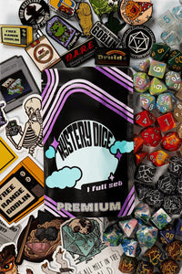 Premium Mystery Dice - A Full Set of Dice Plus Pin and Sticker CLOUDANIMESTUDIO