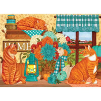 Pumpkin Patch Cats 500 Piece Jigsaw Puzzle Cobble Hill CLOUDANIMESTUDIO