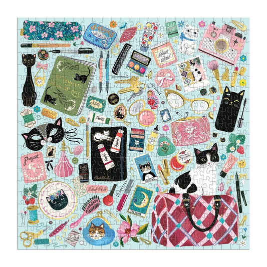 Purrfect Accessories 500 Piece Jigsaw Puzzle Galison CLOUDANIMESTUDIO