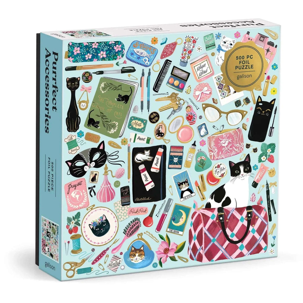 Purrfect Accessories 500 Piece Jigsaw Puzzle Galison CLOUDANIMESTUDIO