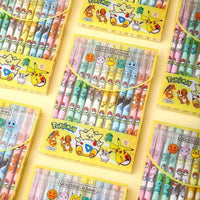 Radom 1 PCS, 6 PCS, or 12 PCS Pokemon Gel Pen Set, Anime Pikachu Erasable Writing Signature Pen, School Student Learning Supplies Stationery for Children - CloudAnimeStudio