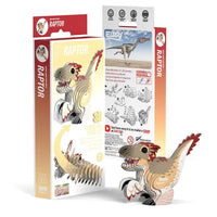 Raptor 3D Cardboard Model Kit Eugy CLOUDANIMESTUDIO
