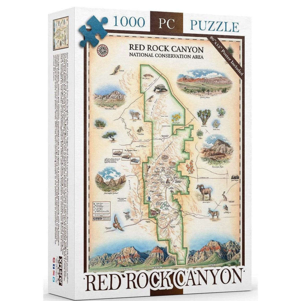 Red Rock Canyon 1000 Piece Jigsaw Puzzle Xplorer Maps CLOUDANIMESTUDIO