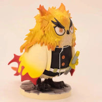 Rengoku Kyoujurou Anime Figure Demon Slayer Action Figurines Chibi Owl PVC Toy 10 CM - CLOUDANIMESTUDIO