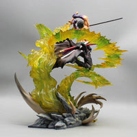 Roronoa Zoro Santoryu Style Armament Haki LED Anime Figurine, One Piece Figurines PVC Statue Collectible 30cm - CloudAnimeStudio