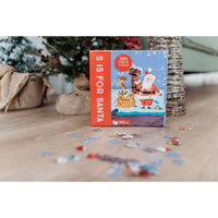 S is for Santa 500 Piece Jigsaw Puzzle Gibbs Smith CLOUDANIMESTUDIO