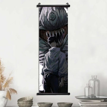 Anime Jujutsu Kaisen, Room Home Decoration Mural Hanging Scroll Print Canvas Poster Decor