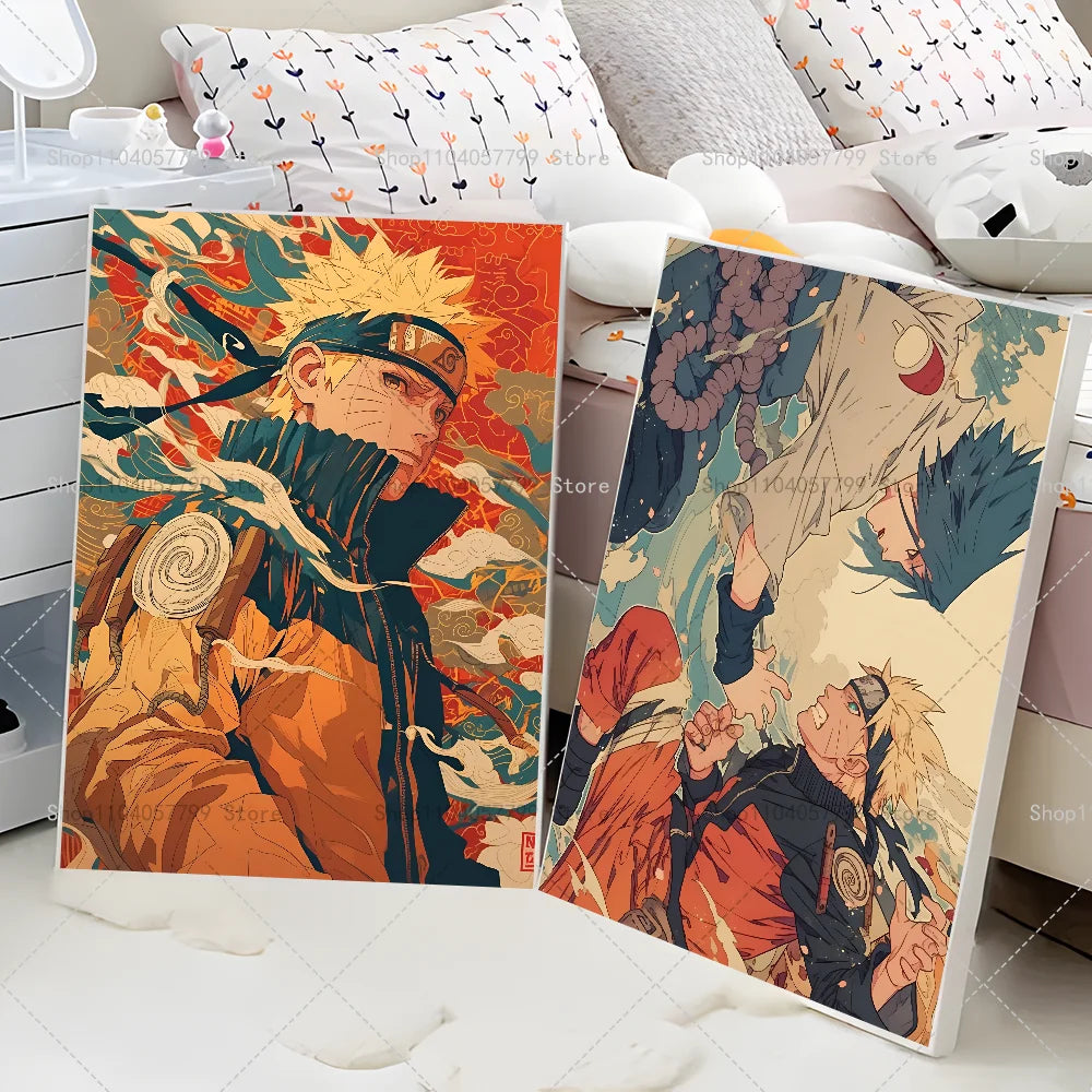 Anime Naruto Shippuden Posters, Naruto Sasuke Sakura Kakashi Pain Paper Print Home Living Room Bedroom Entrance Bar Cafe Art Painting Decoration Wall Art