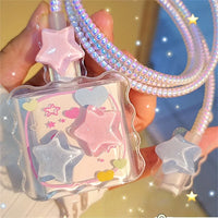 Pastel Stars iPhone Charger Cover