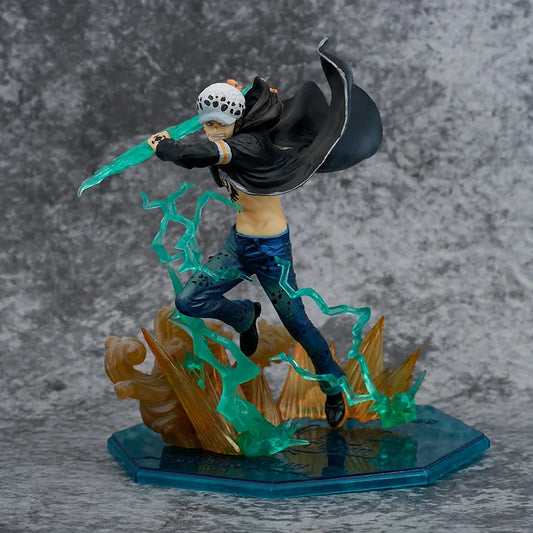 Trafalgar D. Water Law Anime Figure, One Piece Action Figurines Pvc Statue Figure 17 CM