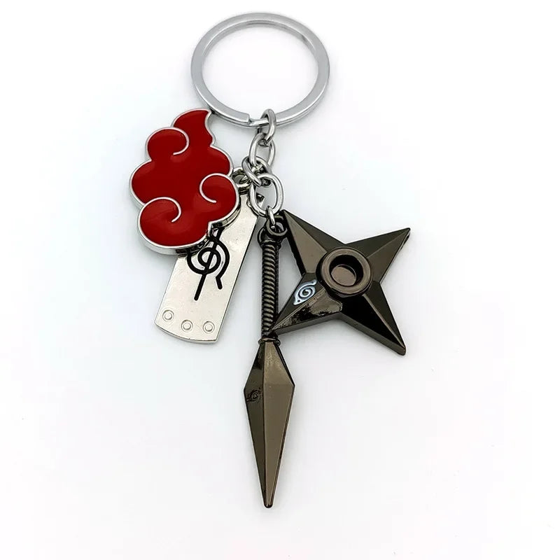 Naruto Shippuden Keychains Toy Kunai Shuriken Konoha Anime Key Chains Accessories Gift
